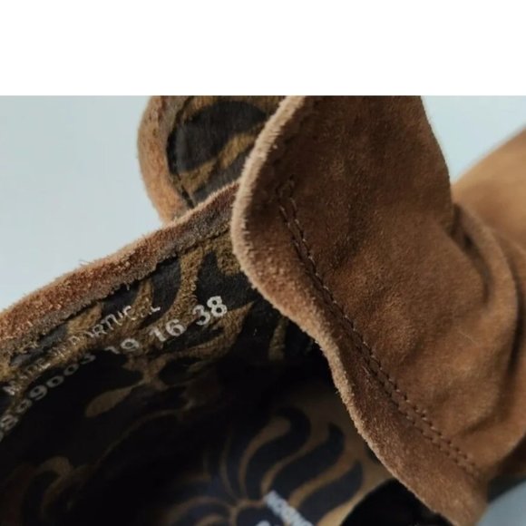 Fly London Neba Bootie Ankle Boot Buckle Suede Distressed Size US 7.5 / EU 38 - Picture 5 of 6